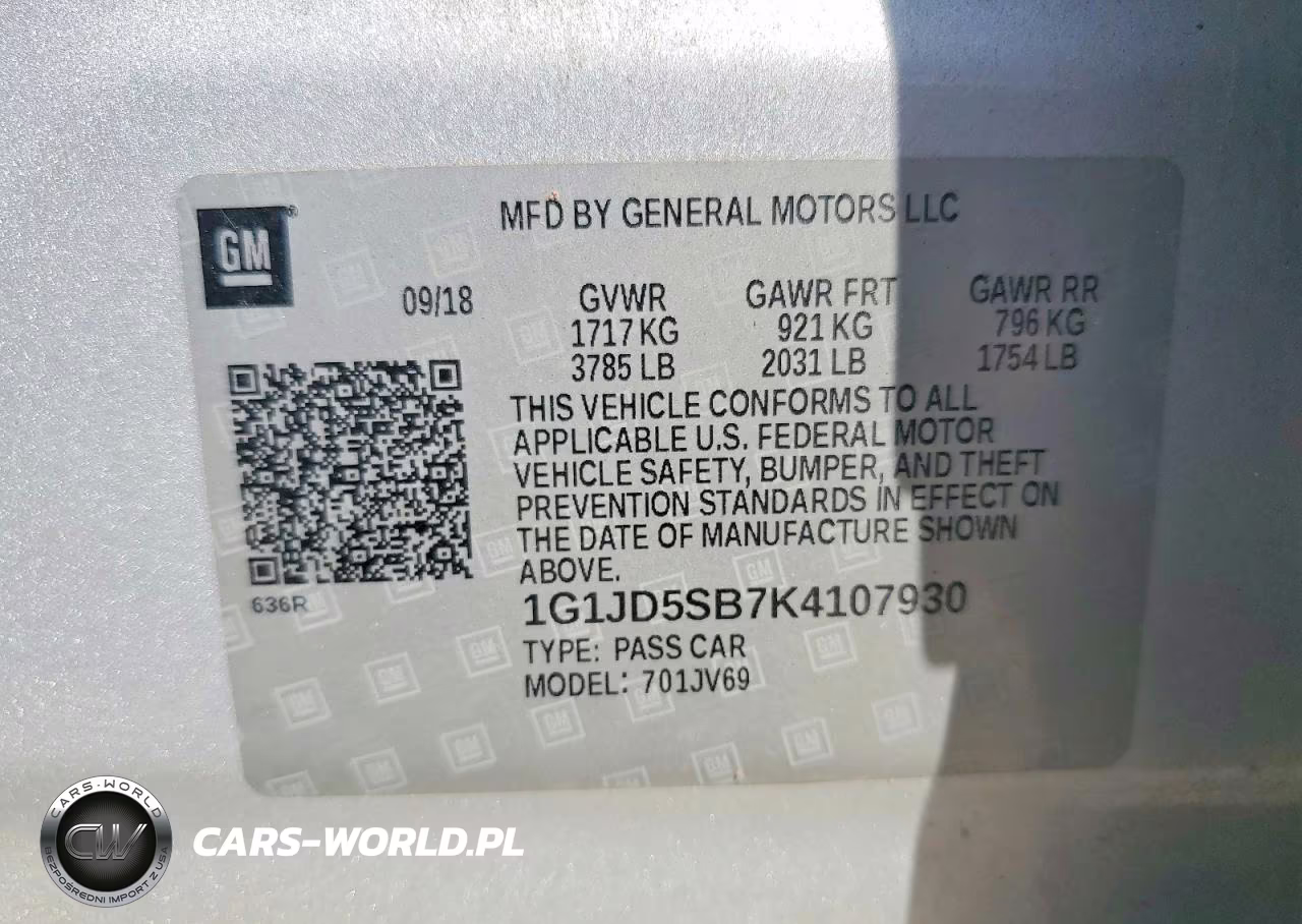 2019 Chevrolet Sonic Lt VIN:1G1JD5SB7K4107930 - 12