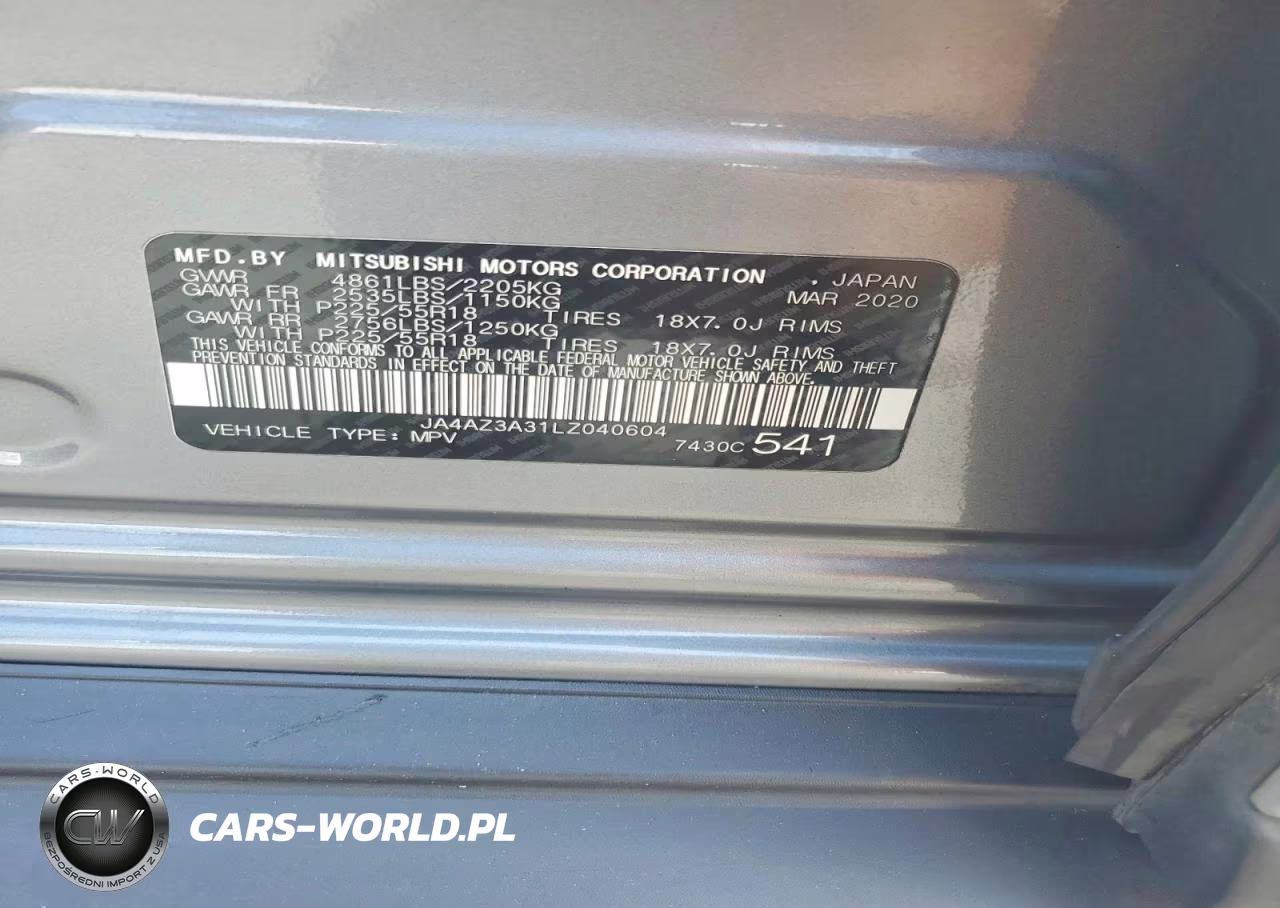 2020 Mitsubishi Outlander Se VIN:JA4AZ3A31LZ040604 - 13