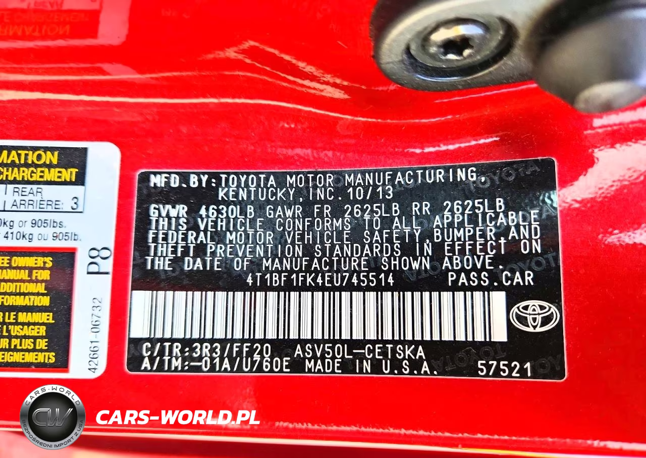 2014 Toyota Camry Se Sport VIN:4T1BF1FK4EU745514 - 12