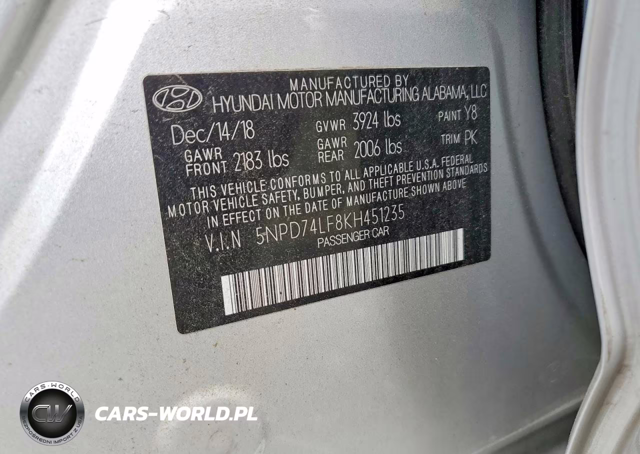 2019 Hyundai Elantra Se VIN:5NPD74LF8KH451235 - 12