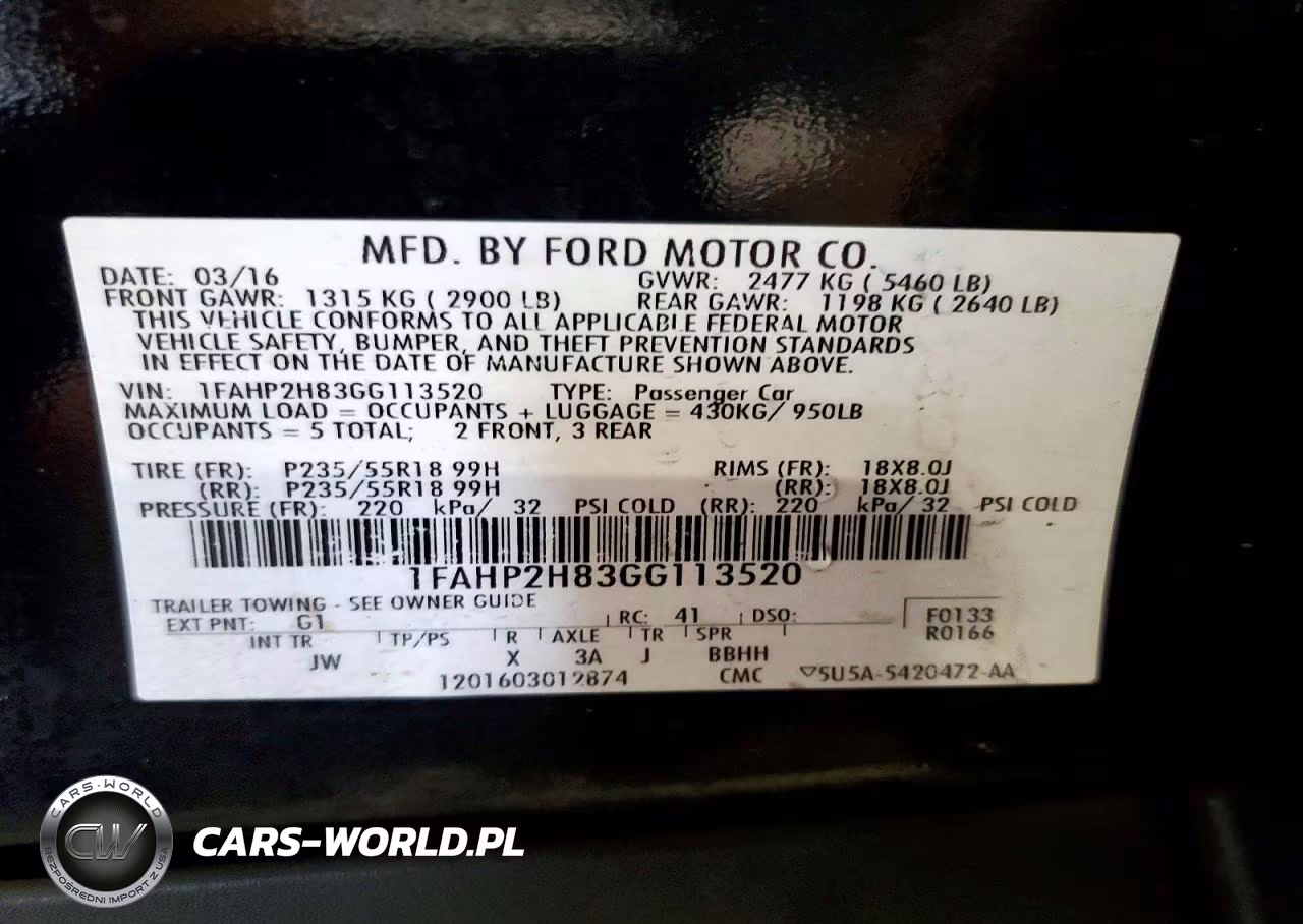 2016 Ford Taurus Sel VIN:1FAHP2H83GG113520 - 12