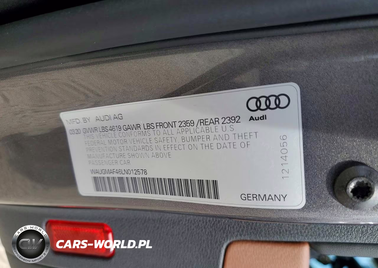 2020 Audi A4 Premium VIN:WAUGMAF46LN012578 - 13