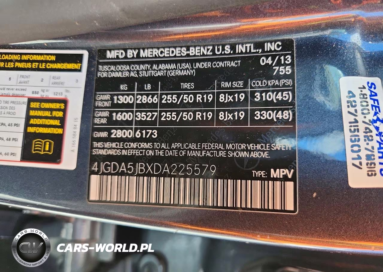 2013 Mercedes-Benz Ml 350 VIN:4JGDA5JBXDA225579 - 13