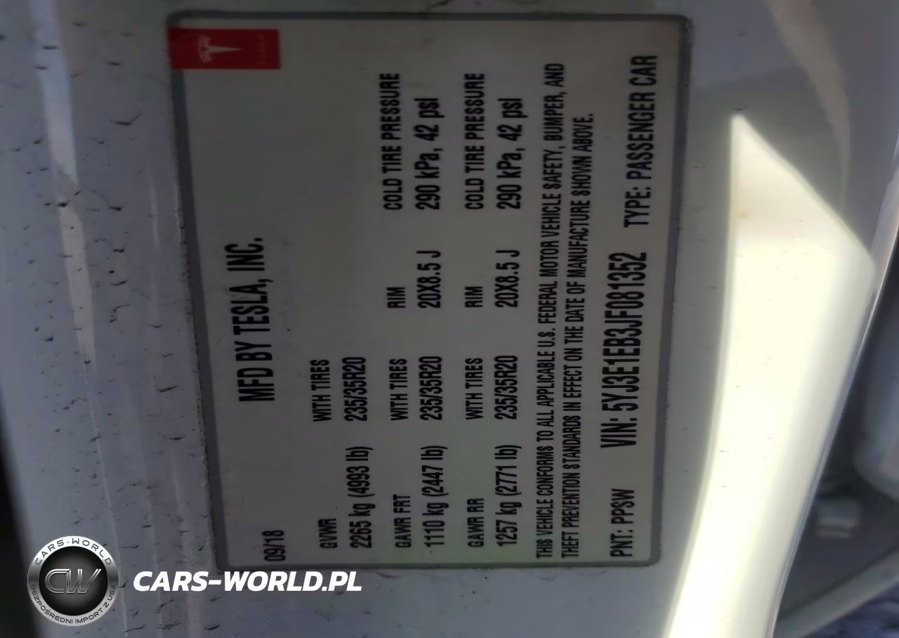 2018 Tesla Model 3 VIN:5YJ3E1EB3JF081352 - 13