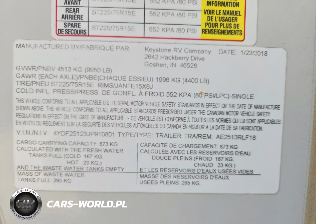 2018 Keystone Astoria Camper VIN:4YDF25123JP910801 - 10