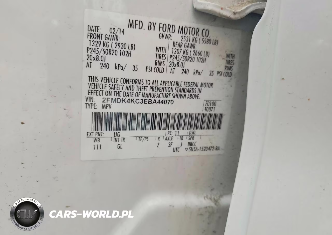 2014 Ford Edge Limited VIN:2FMDK4KC3EBA44070 - 12