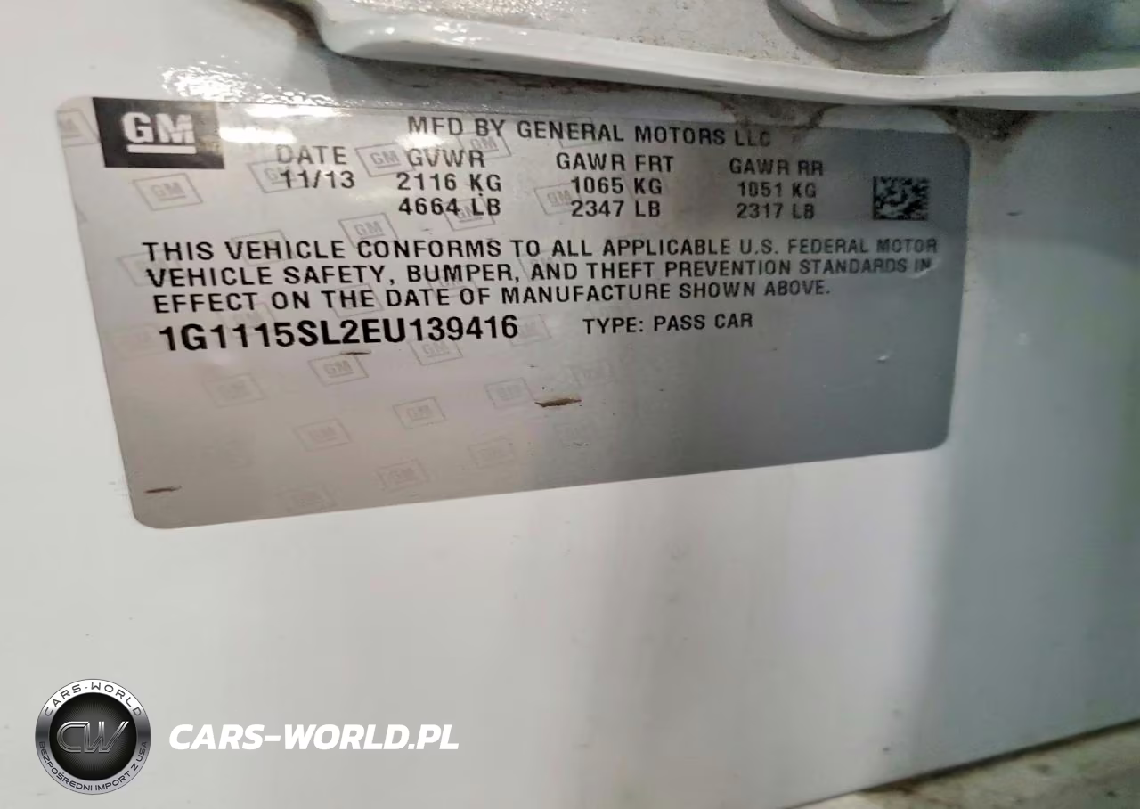 2014 Chevrolet Impala 1Lt VIN:1G1115SL2EU139416 - 12