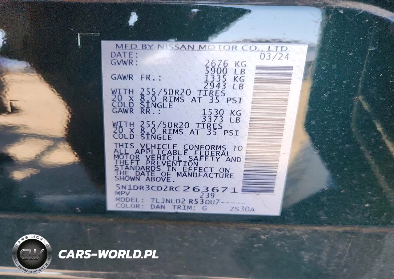 2024 Nissan Pathfinder Sl VIN:5N1DR3CD2RC263671 - 13