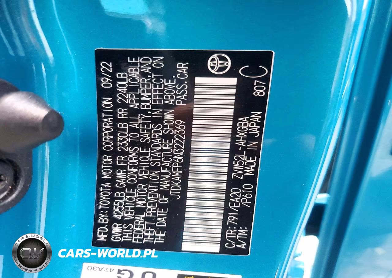 2022 Toyota Prius Prime Xle VIN:JTDKAMFP6N3222369 - 13