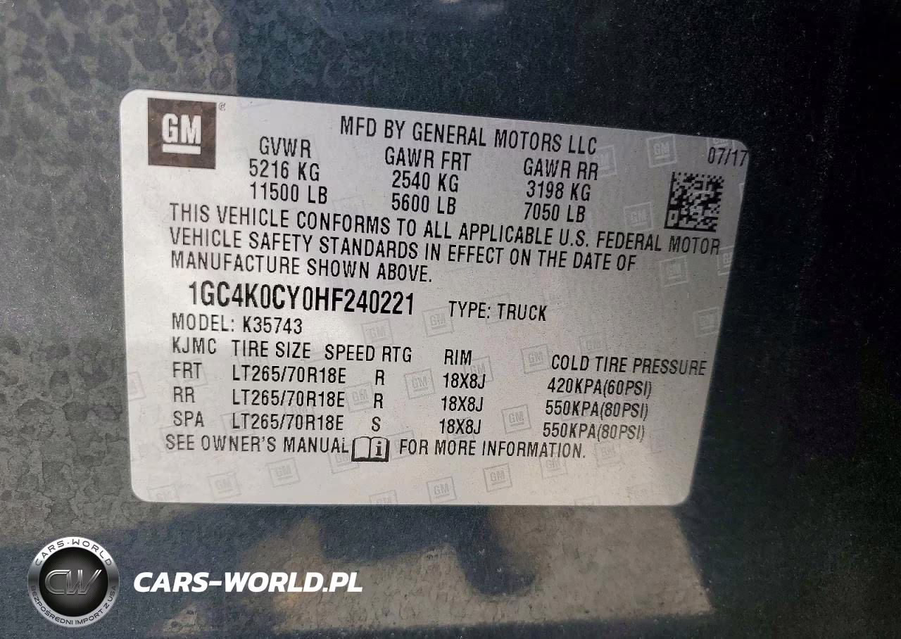 2017 Chevrolet Silverado K3500 Ltz VIN:1GC4K0CY0HF240221 - 13