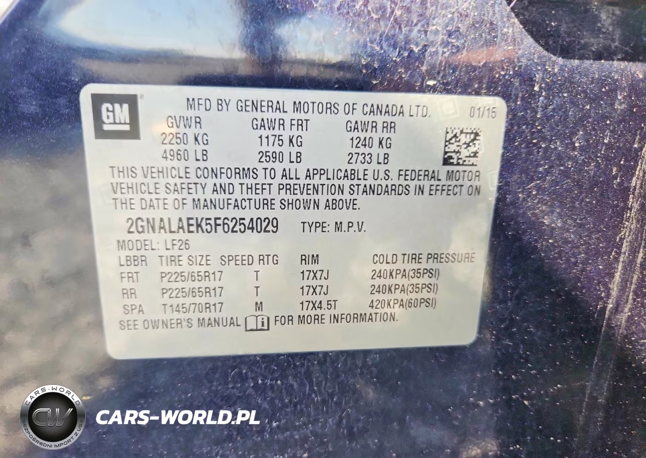 2015 Chevrolet Equinox Ls VIN:2GNALAEK5F6254029 - 12