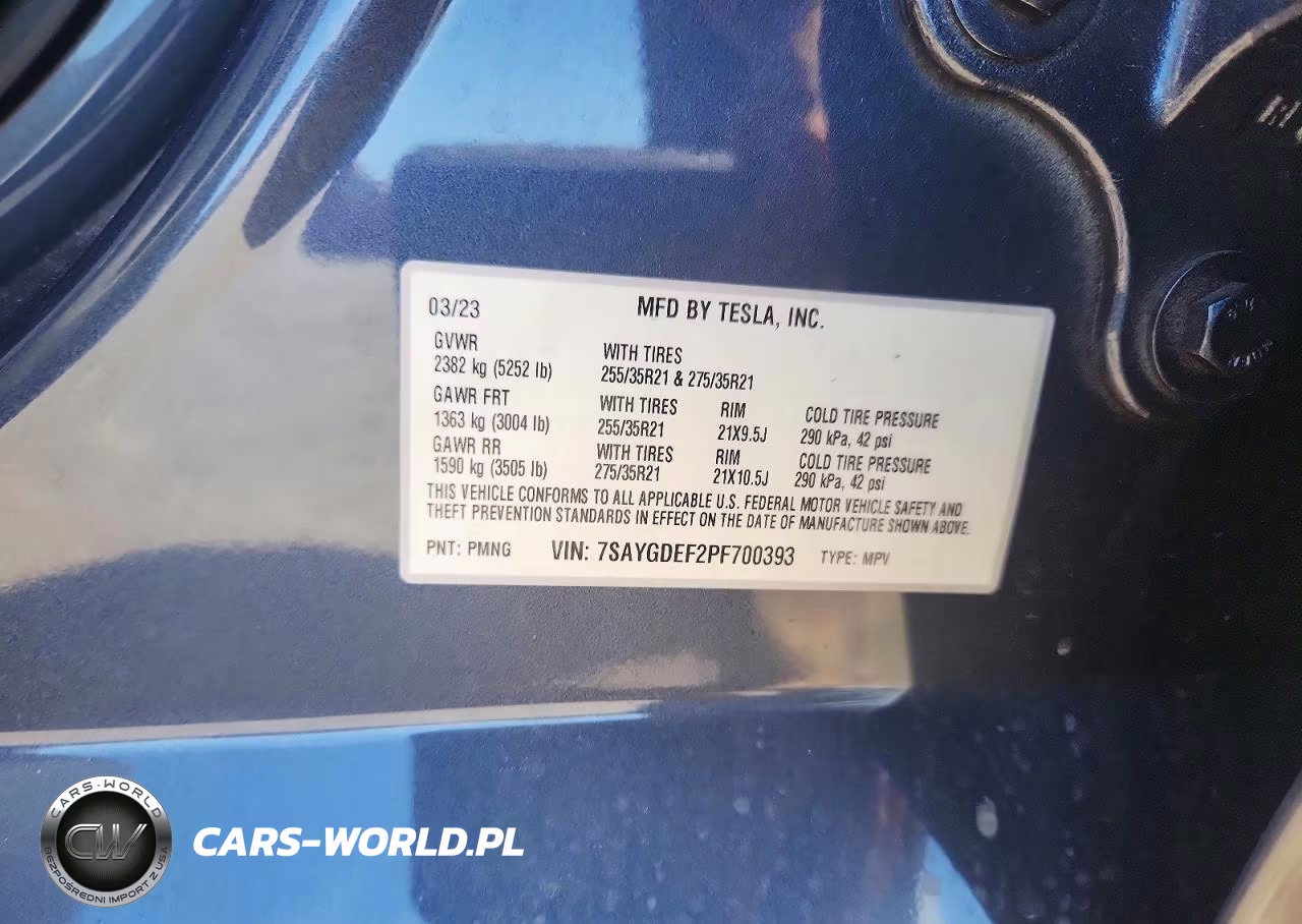 2023 Tesla Model Y Performance Dual Motor All-Wheel Drive VIN:7SAYGDEF2PF700393 - 12