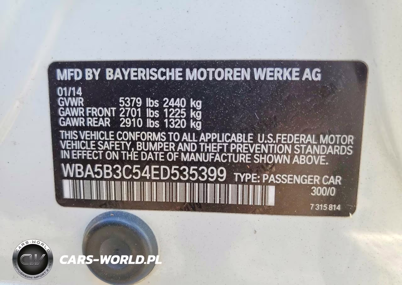 2014 BMW 535 Xi VIN:WBA5B3C54ED535399 - 12