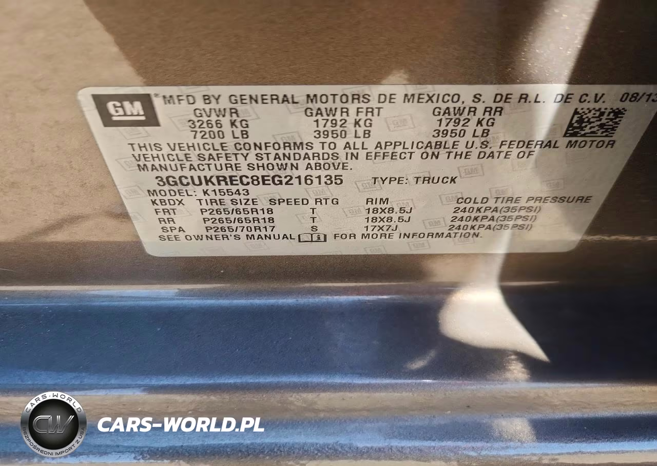 2014 Chevrolet Silverado K1500 Lt VIN:3GCUKREC8EG216135 - 12