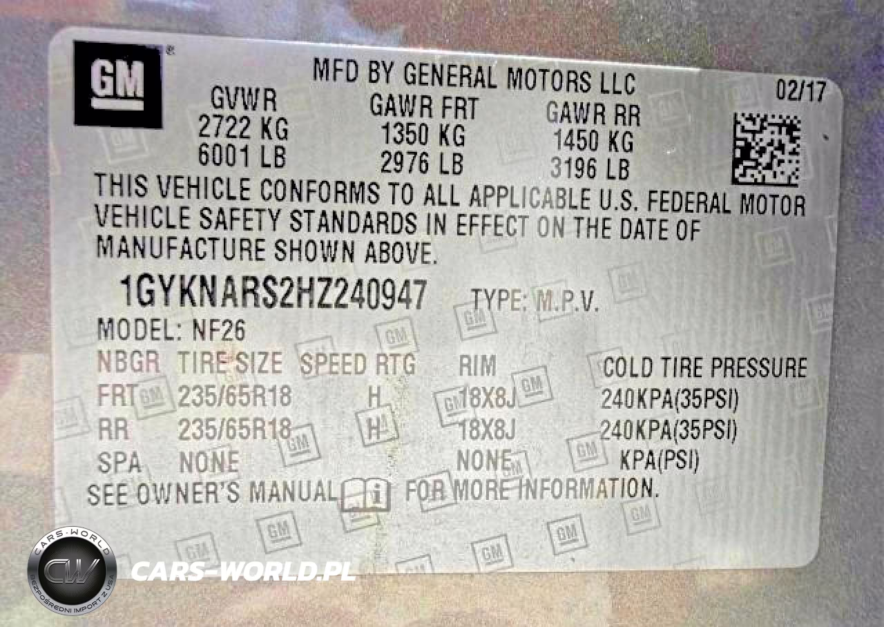 2017 Cadillac Xt5 VIN:1GYKNARS2HZ240947 - 15