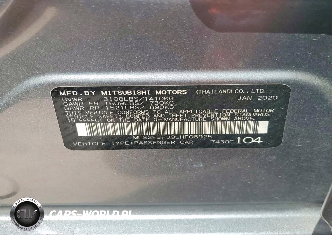 2020 Mitsubishi Mirage G4 Es VIN:ML32F3FJ9LHF08925 - 12