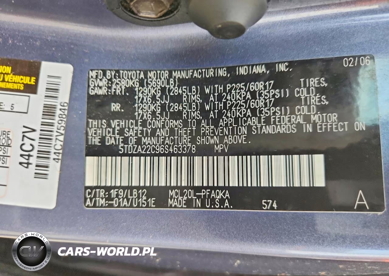 2006 Toyota Sienna VIN:5TDZA22C96S463378 - 13