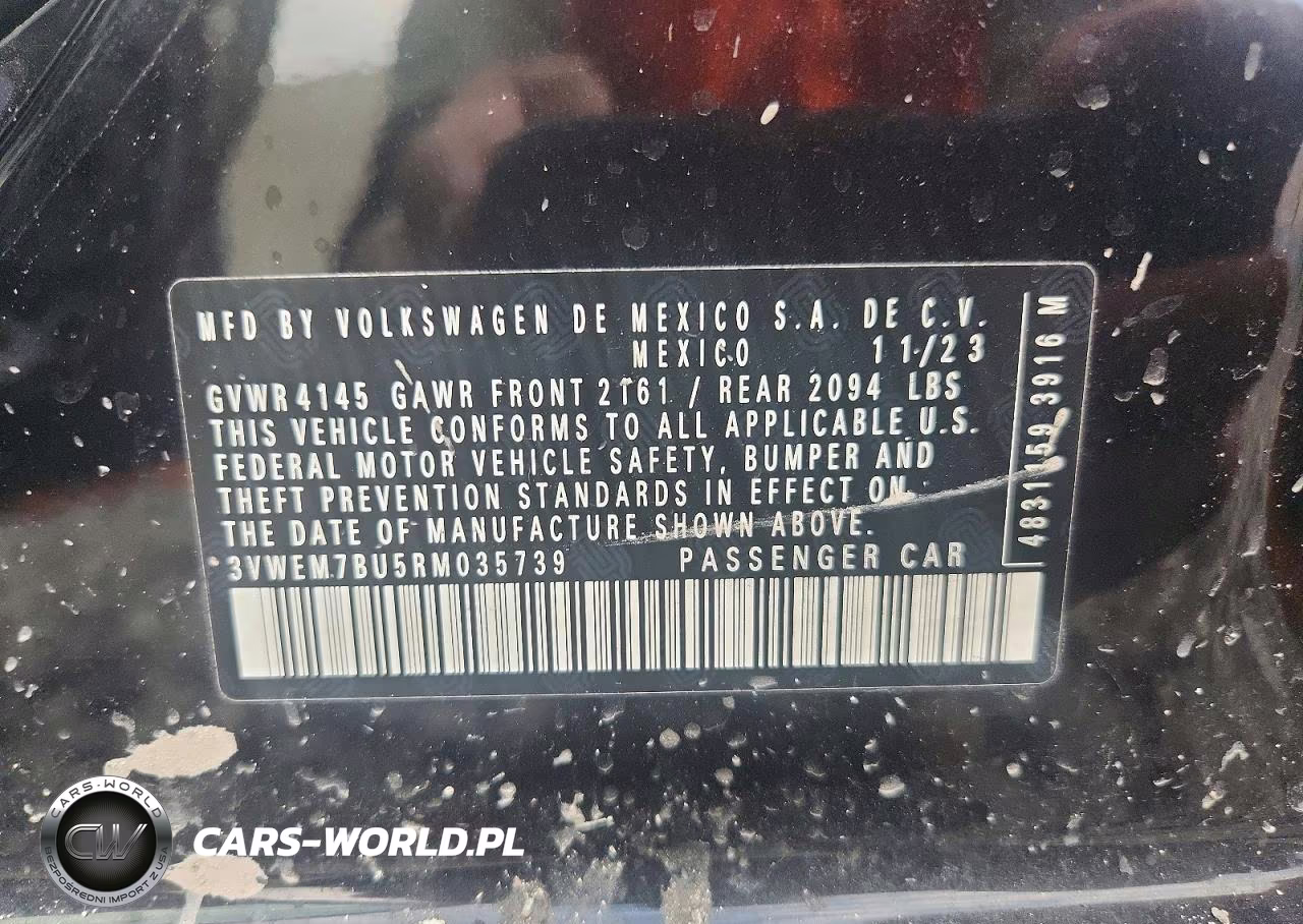 2024 Volkswagen Jetta Se VIN:3VWEM7BU5RM035739 - 13