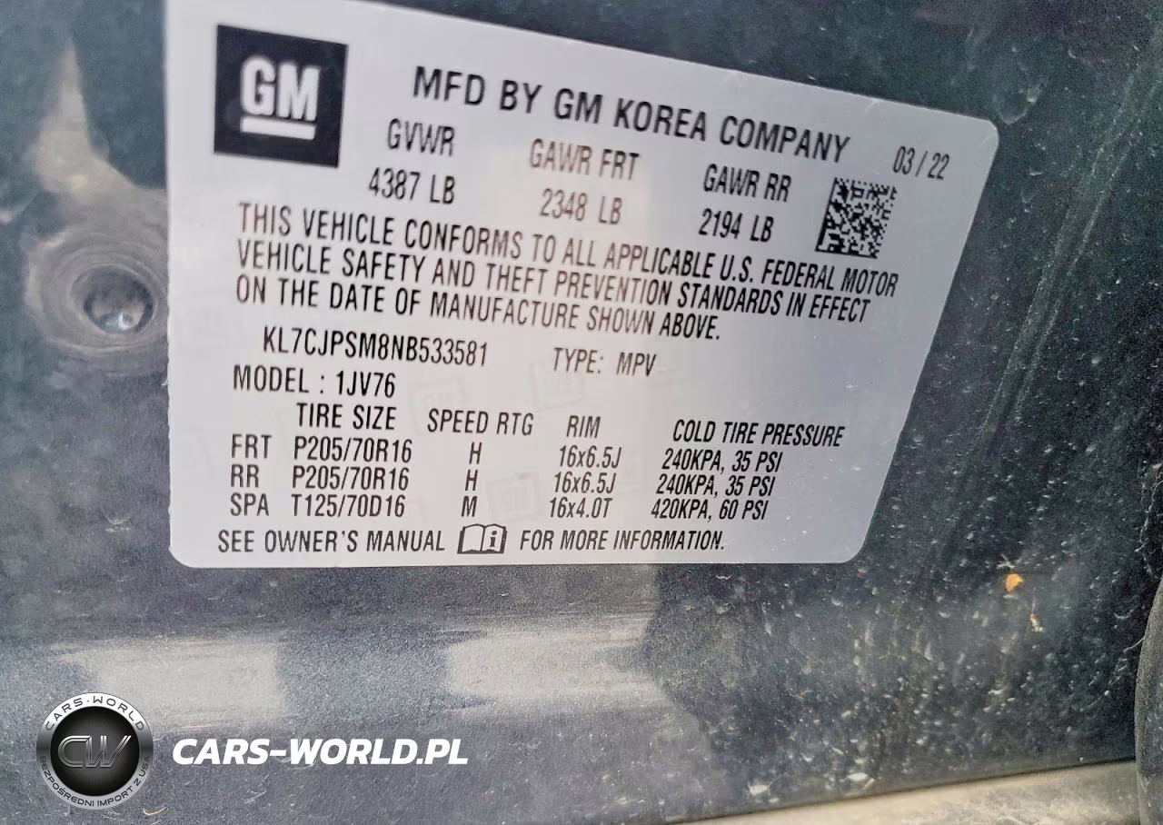 2022 Chevrolet Trax 1Lt VIN:KL7CJPSM8NB533581 - 13