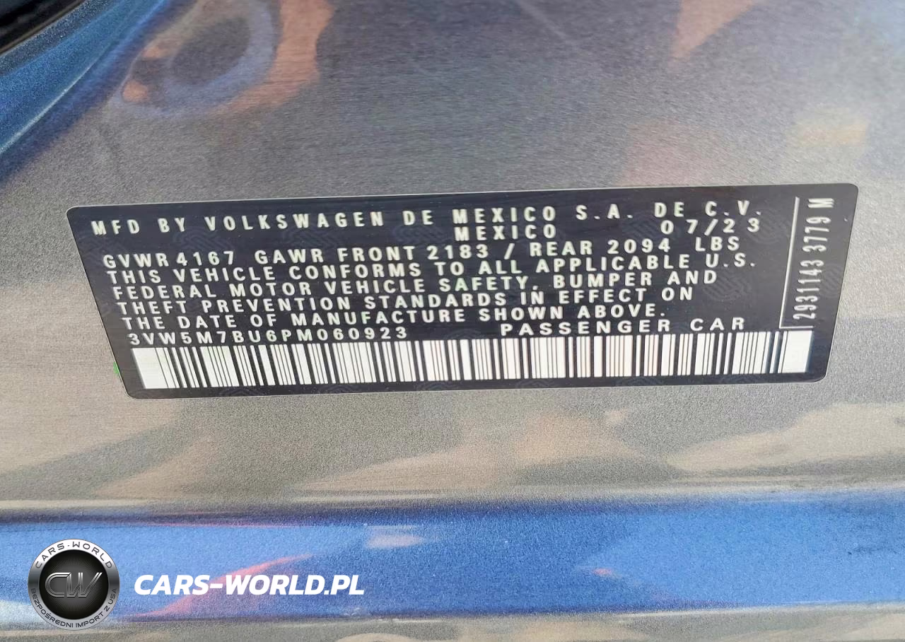2023 Volkswagen Jetta S VIN:3VW5M7BU6PM060923 - 13