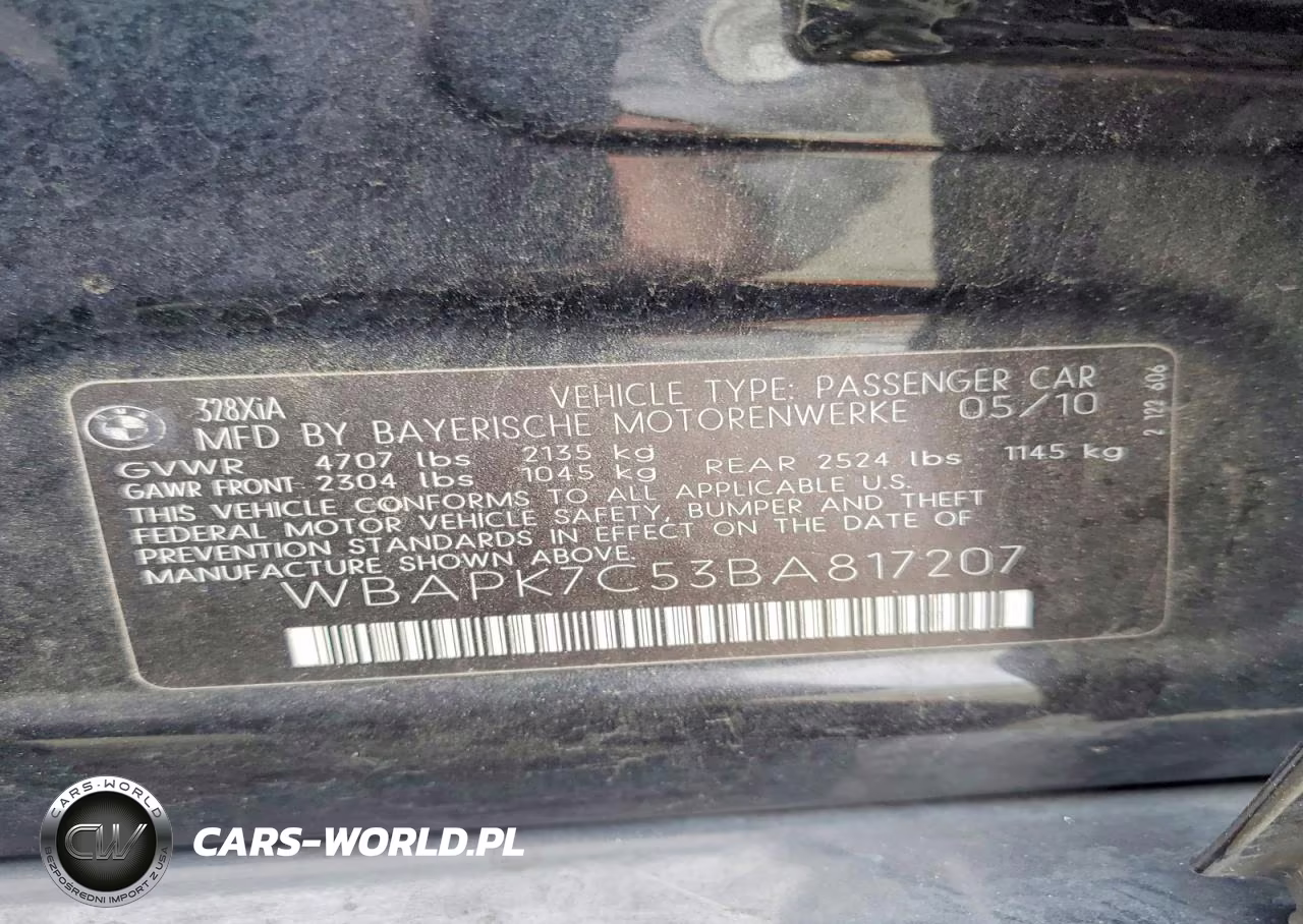 2011 BMW 328 Xi VIN:WBAPK7C53BA817207 - 12