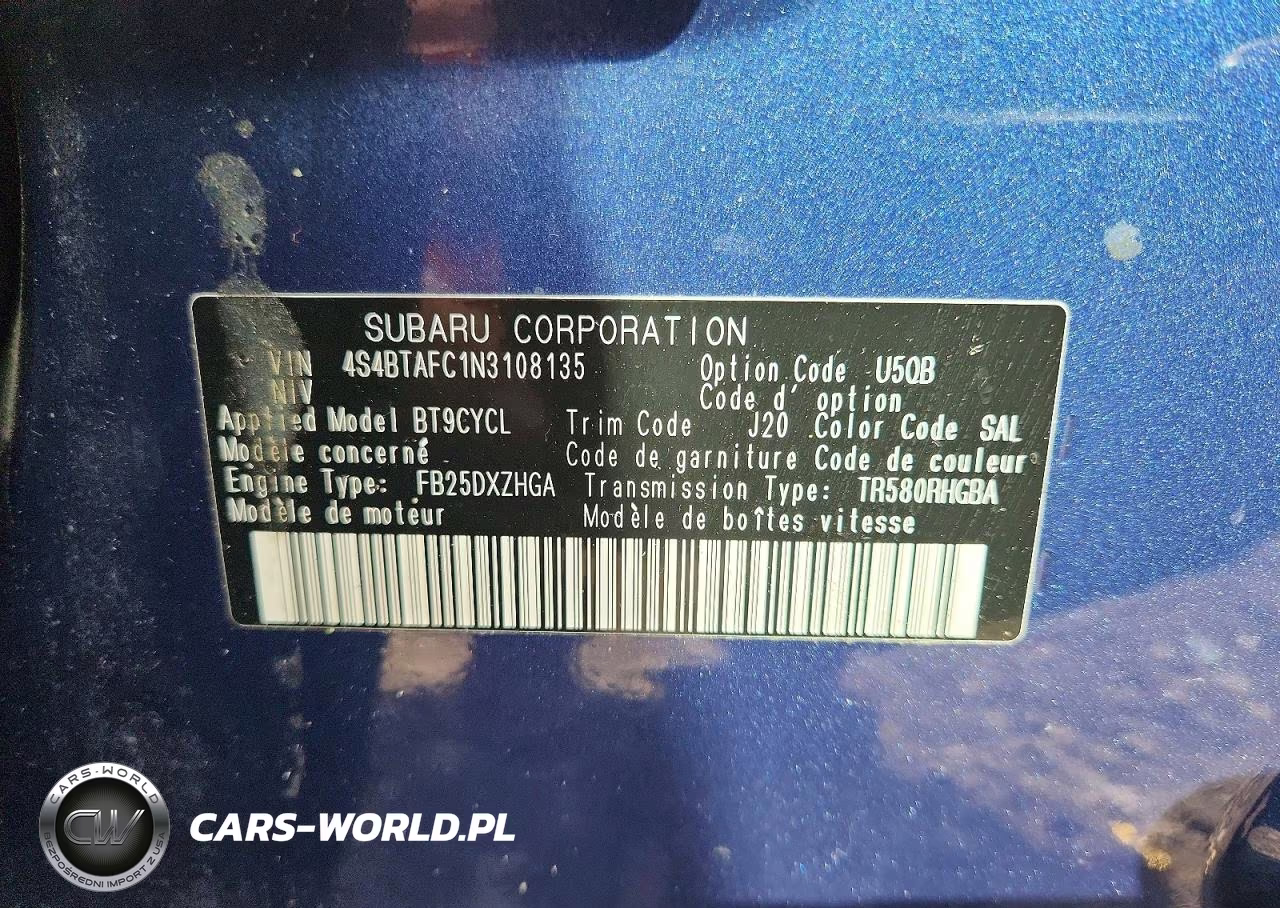 2022 Subaru Outback Premium VIN:4S4BTAFC1N3108135 - 13