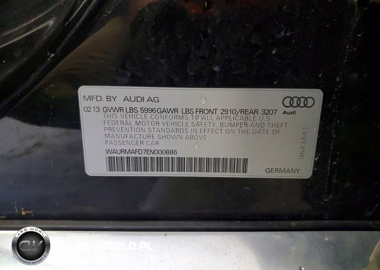 2014 Audi A8 L Tdi Quattro VIN:WAURMAFD7EN000886 - 12