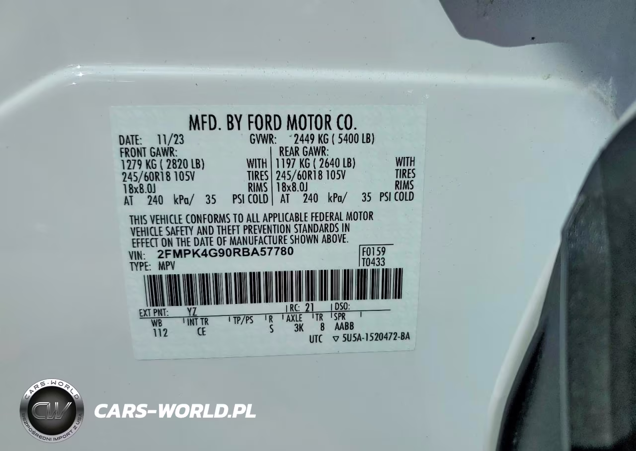 2024 Ford Edge Se VIN:2FMPK4G90RBA57780 - 13