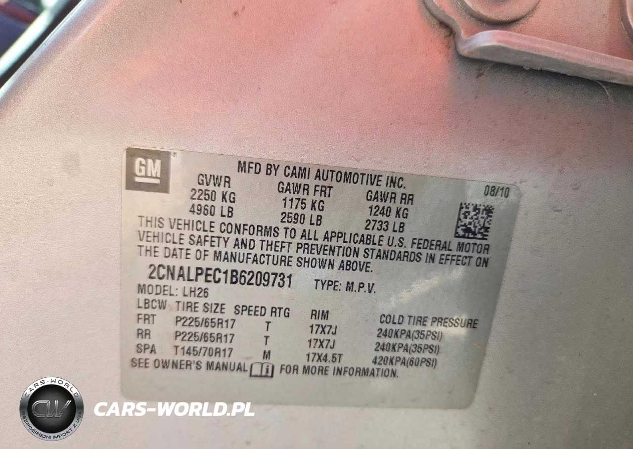 2011 Chevrolet Equinox Lt VIN:2CNALPEC1B6209731 - 12