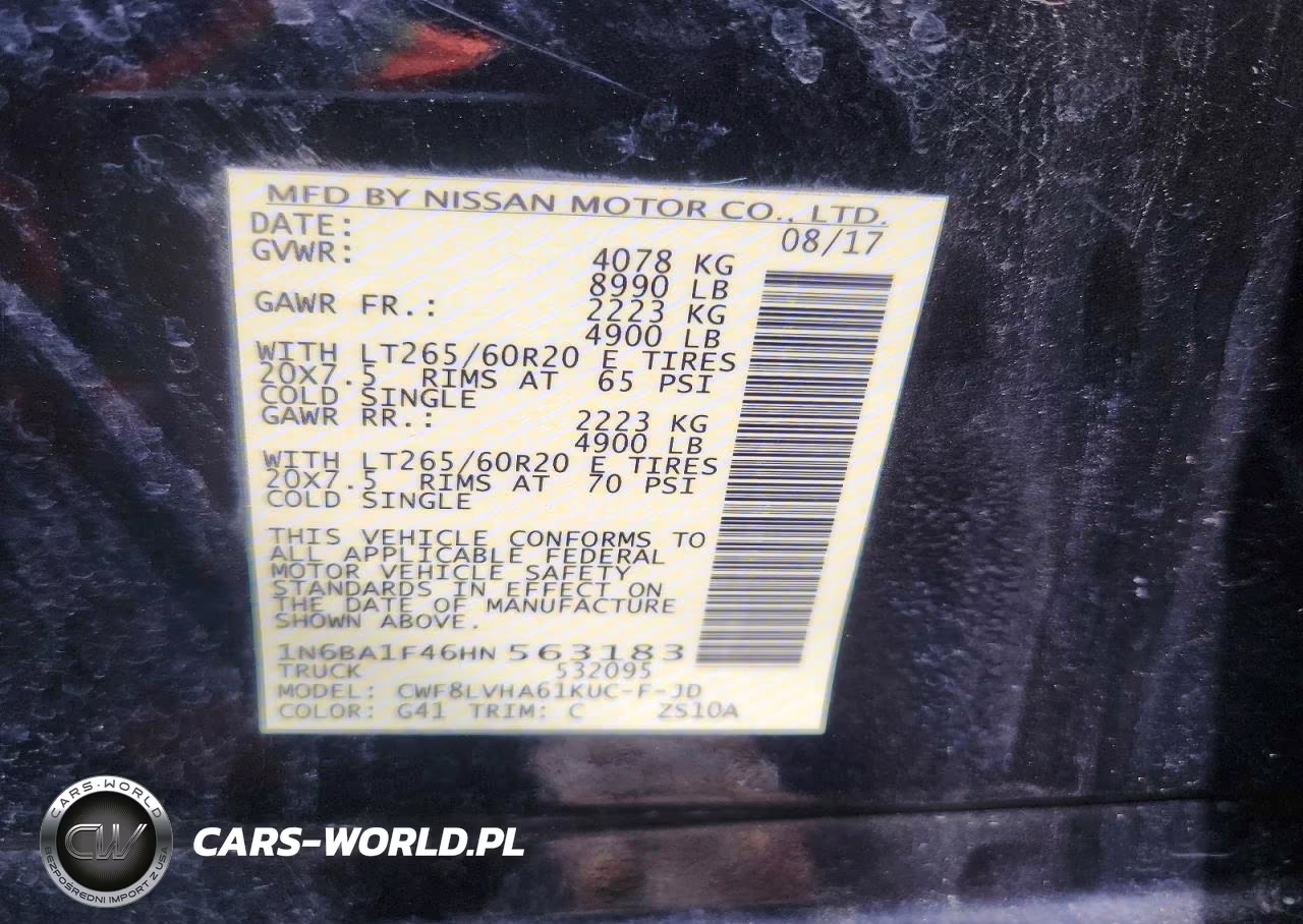 2017 Nissan Titan Xd S VIN:1N6BA1F46HN563183 - 12