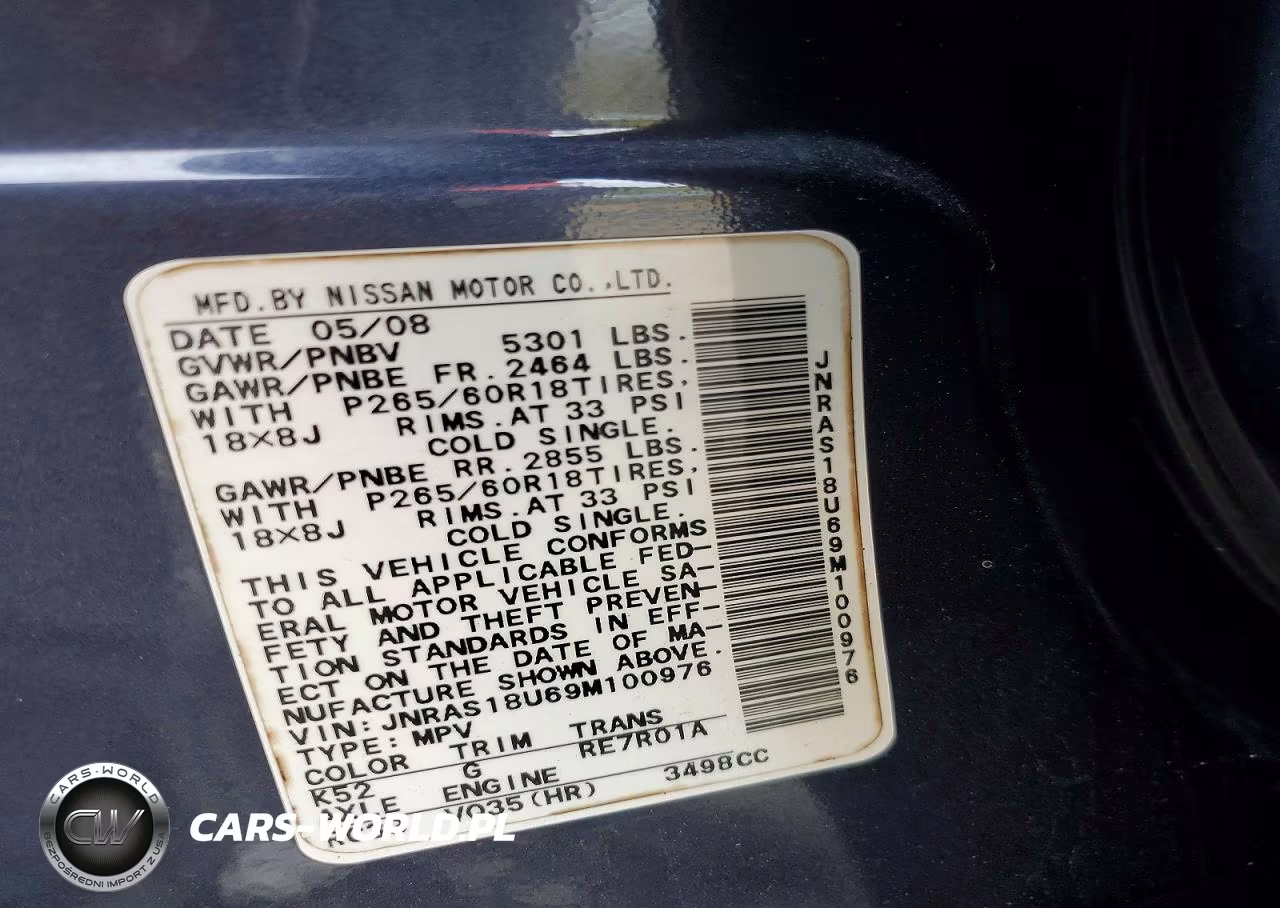 2009 Infiniti Fx35 Base VIN:JNRAS18U69M100976 - 12