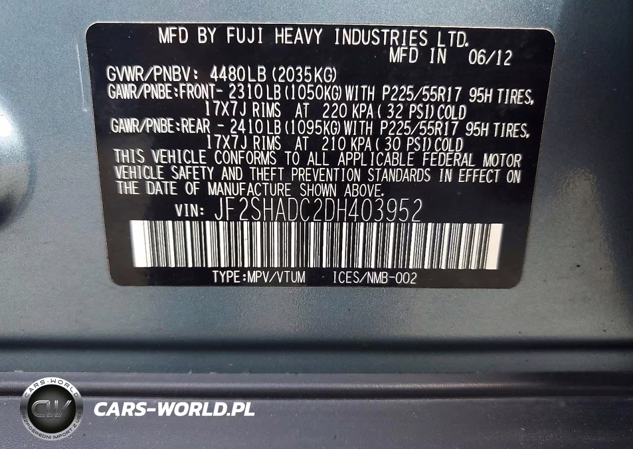 2013 Subaru Forester 2.5X Premium VIN:JF2SHADC2DH403952 - 13