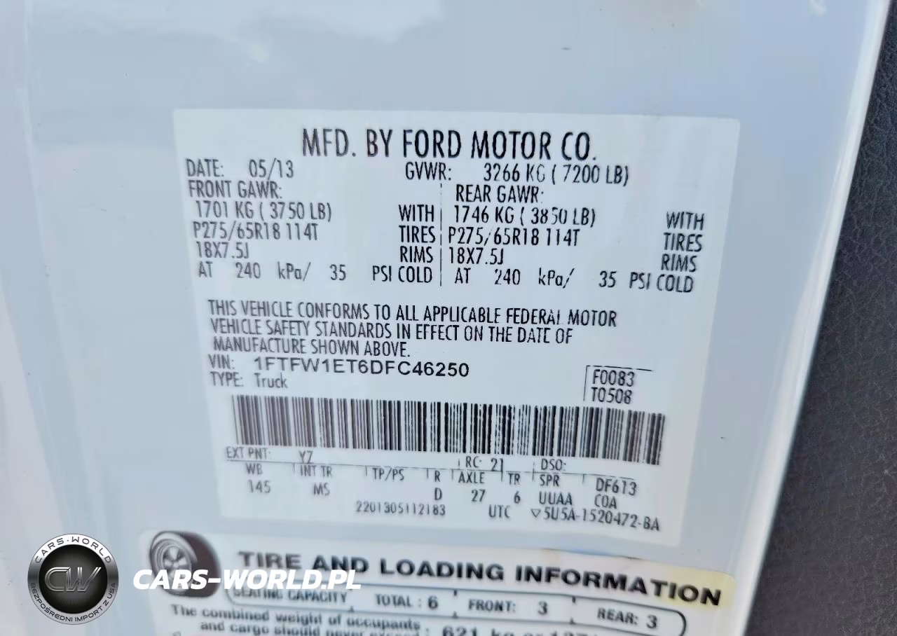 2013 Ford F150 Supercrew VIN:1FTFW1ET6DFC46250 - 12