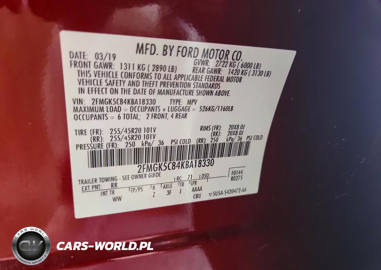 2019 Ford Flex Sel VIN:2FMGK5C84KBA18330 - 13