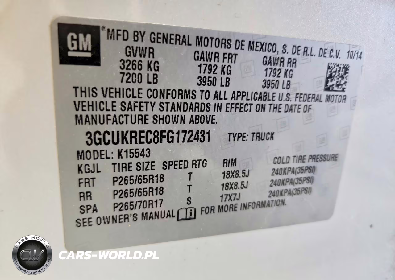 2015 Chevrolet Silverado K1500 Lt VIN:3GCUKREC8FG172431 - 13