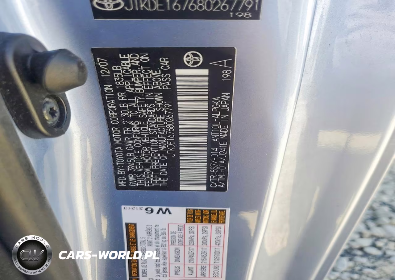 2008 Scion Tc Base VIN:JTKDE167680267791 - 12