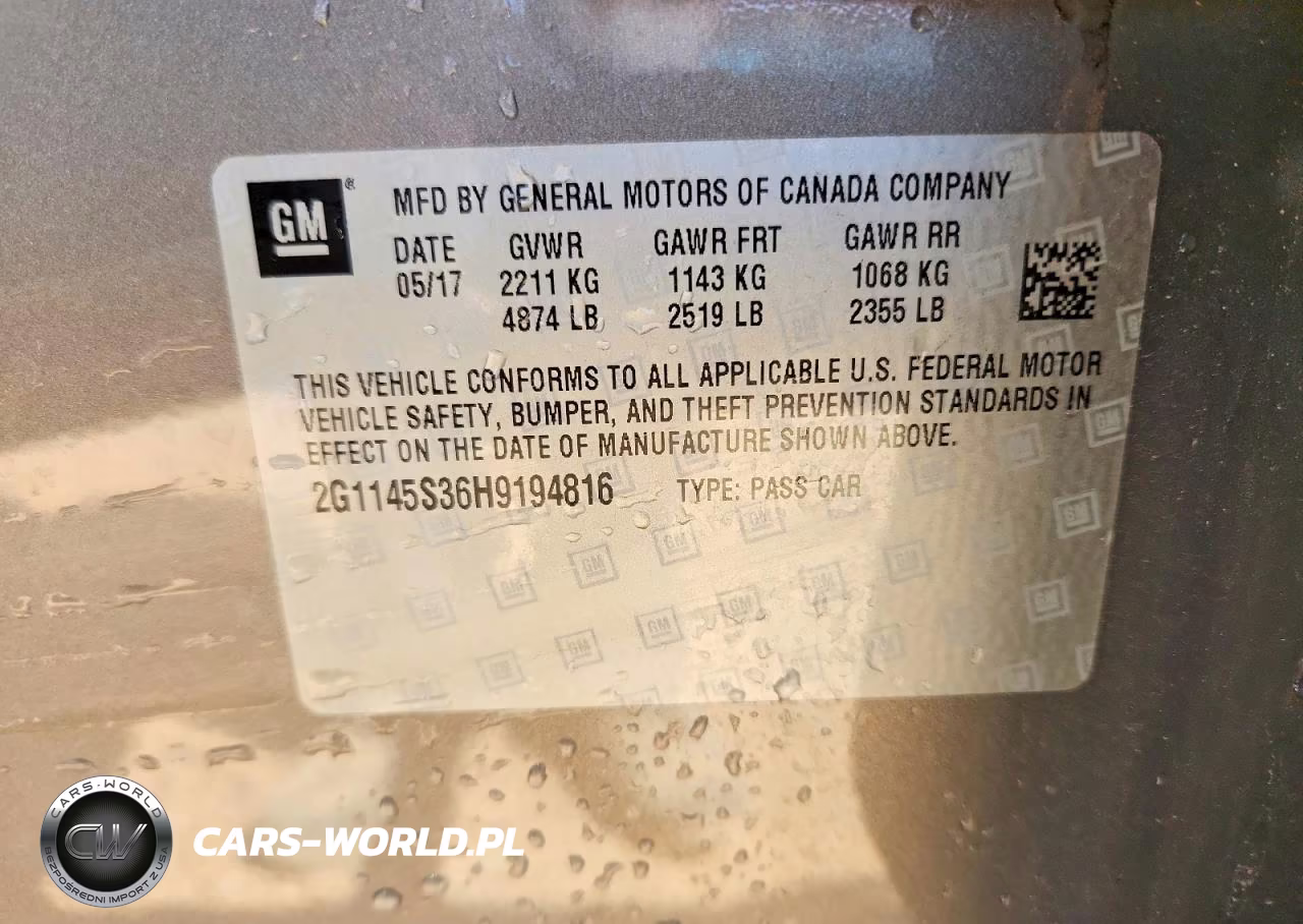2017 Chevrolet Impala Premier VIN:2G1145S36H9194816 - 12