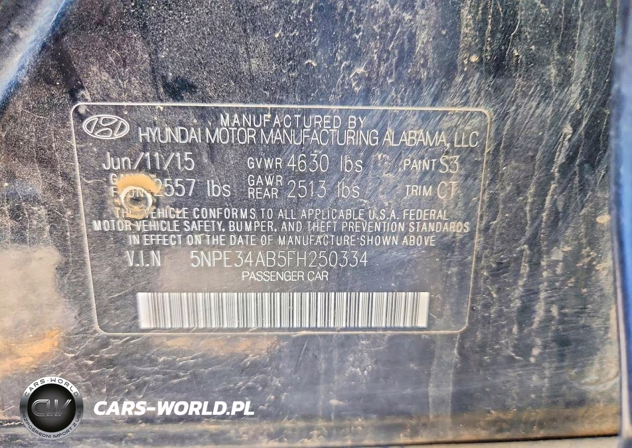 2015 Hyundai Sonata Limited 2.0T VIN:5NPE34AB5FH250334 - 12