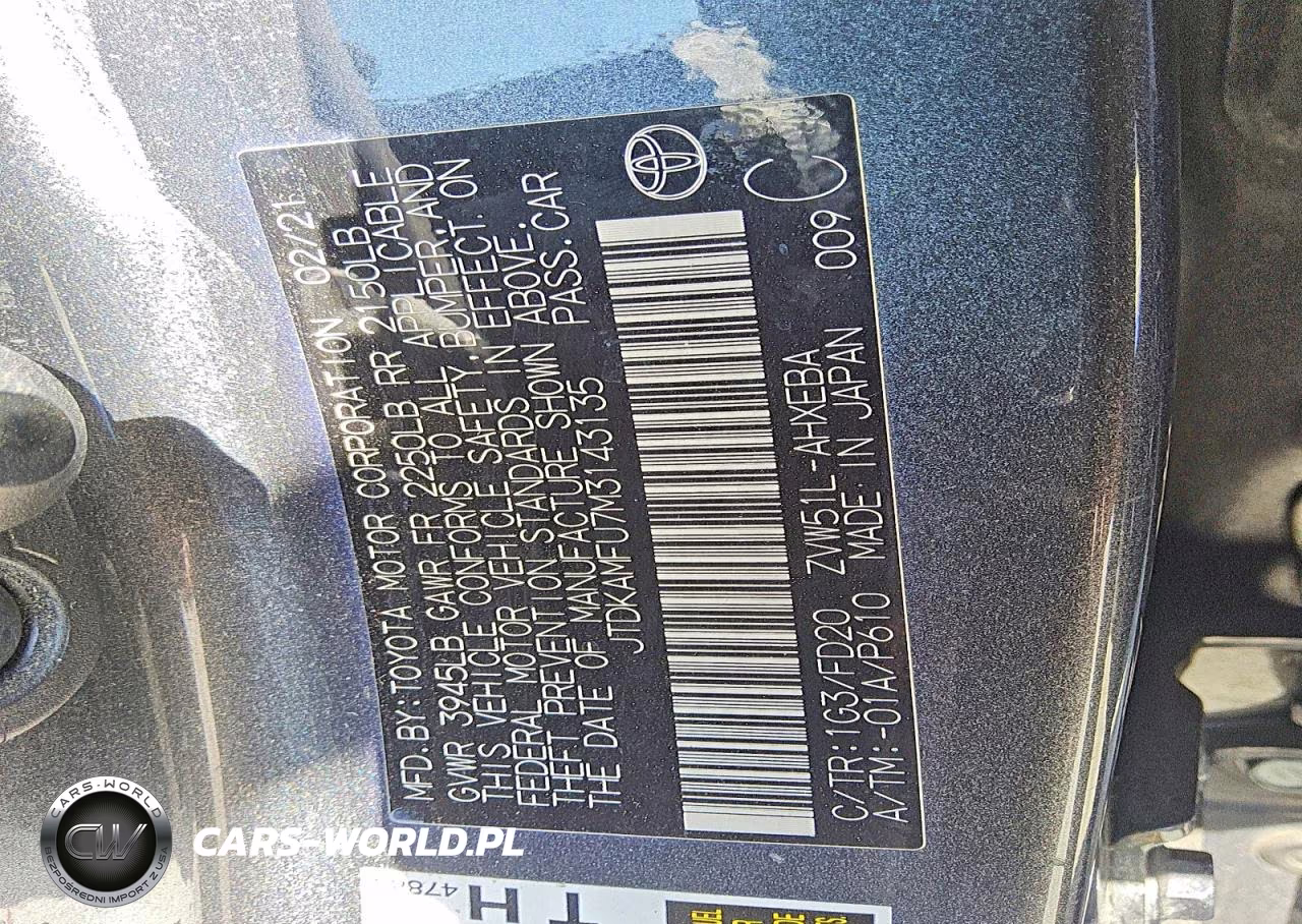 2021 Toyota Prius Le VIN:JTDKAMFU7M3143135 - 12