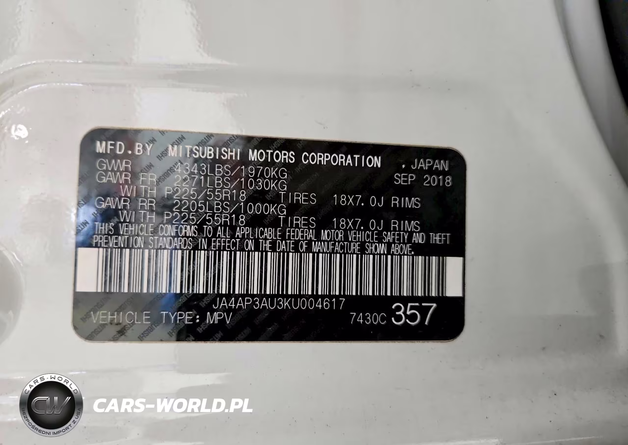 2019 Mitsubishi Outlander Sport Es VIN:JA4AP3AU3KU004617 - 12