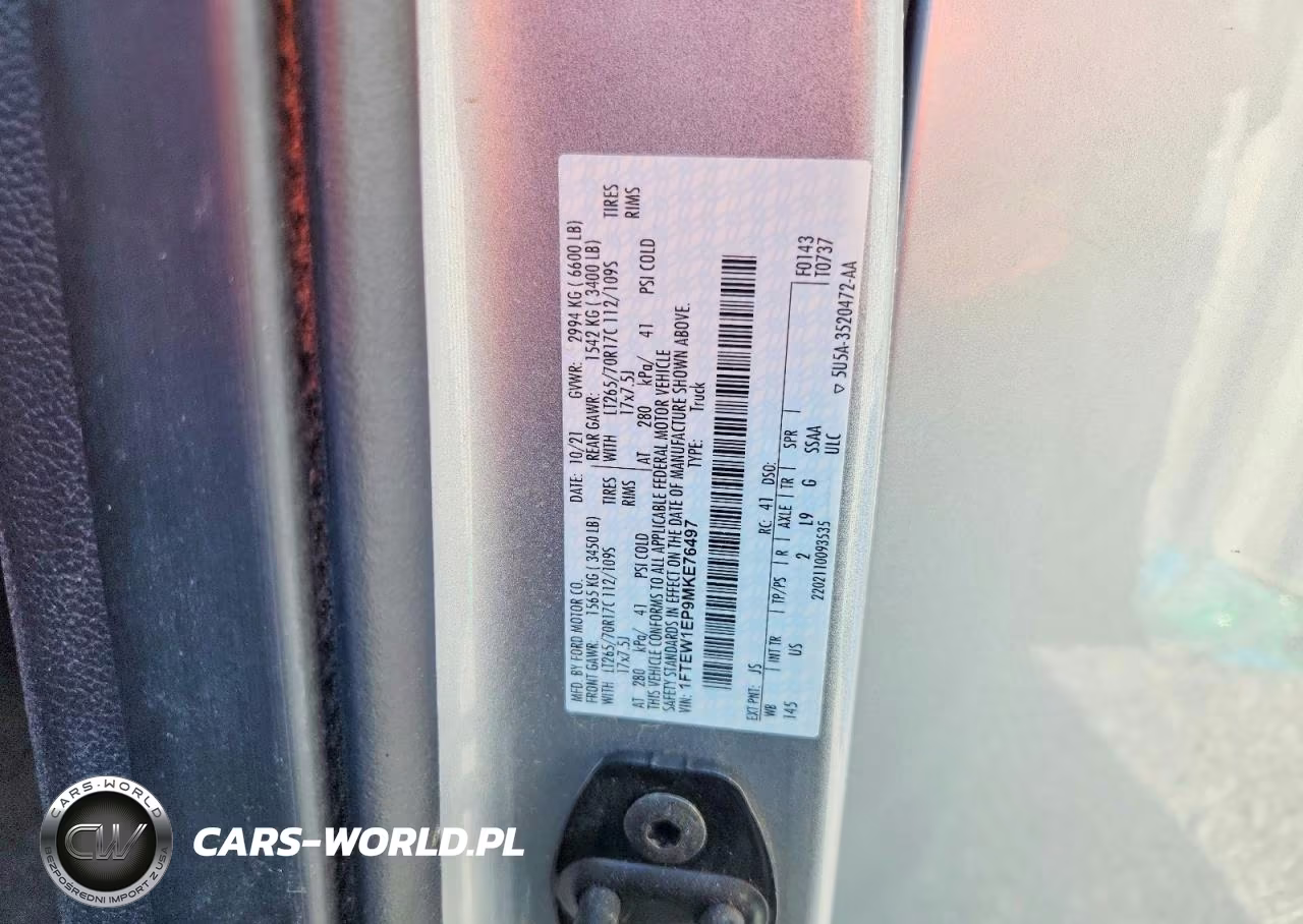 2021 Ford F150 Supercrew VIN:1FTEW1EP9MKE76497 - 12