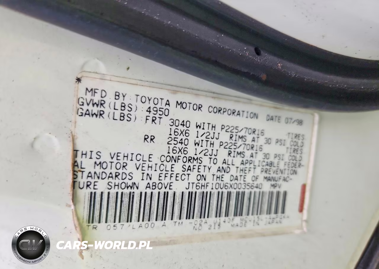 1999 Lexus Rx 300 VIN:JT6HF10U6X0035640 - 13