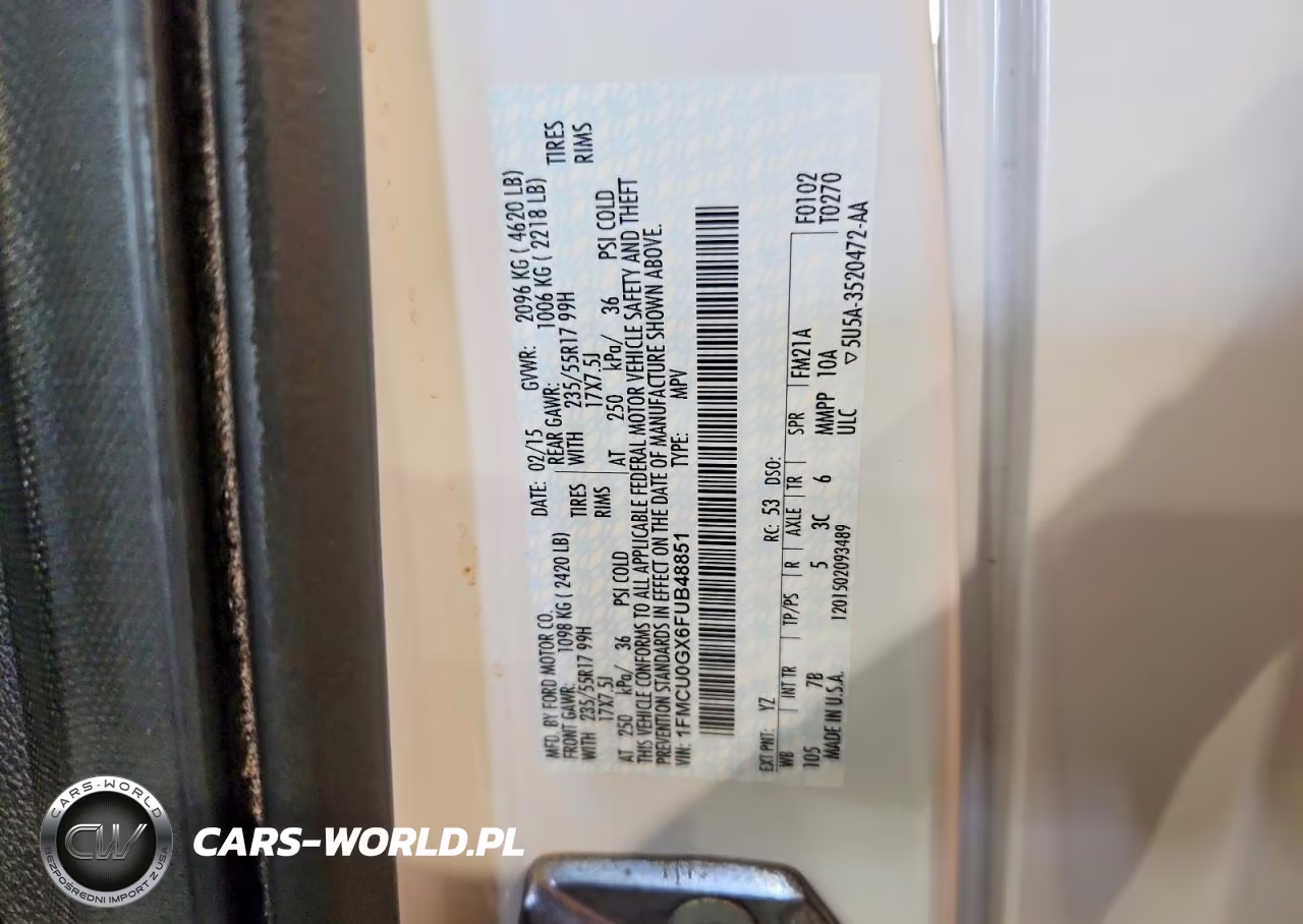 2015 Ford Escape Se VIN:1FMCU0GX6FUB48851 - 13