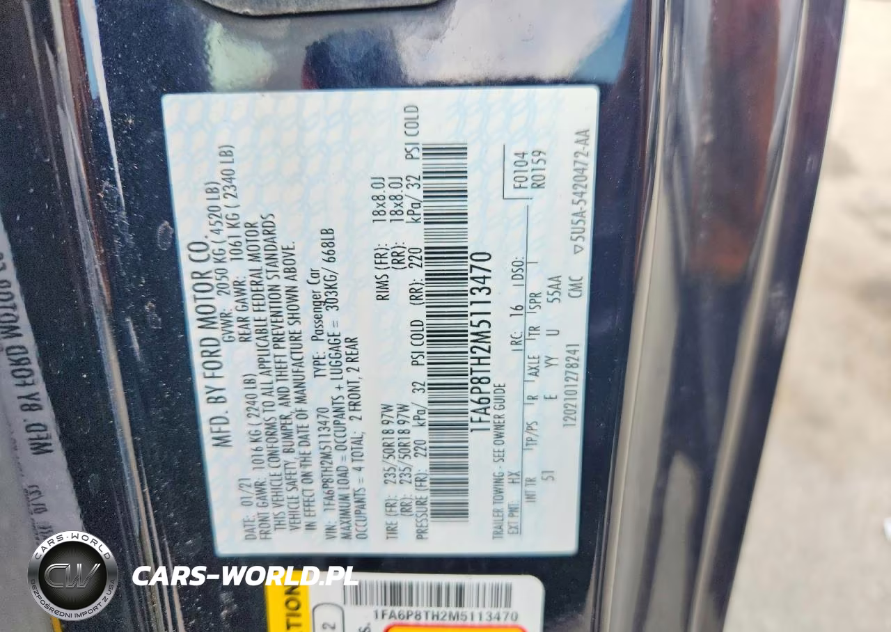 2021 Ford Mustang VIN:1FA6P8TH2M5113470 - 13