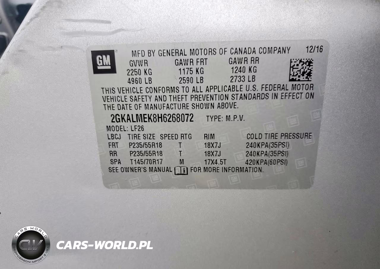 2017 GMC Terrain Sle VIN:2GKALMEK8H6268072 - 14