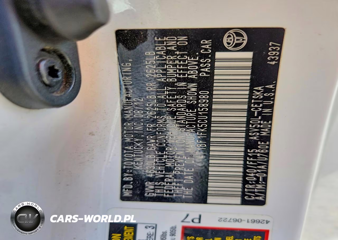 2012 Toyota Camry Se VIN:4T1BF1FK5CU158980 - 13