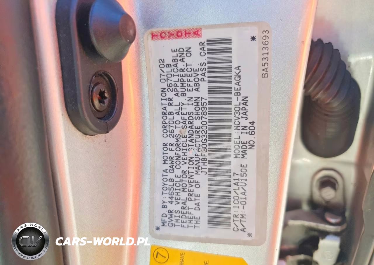 2002 Lexus Es 300 VIN:JTHBF30G320078957 - 13
