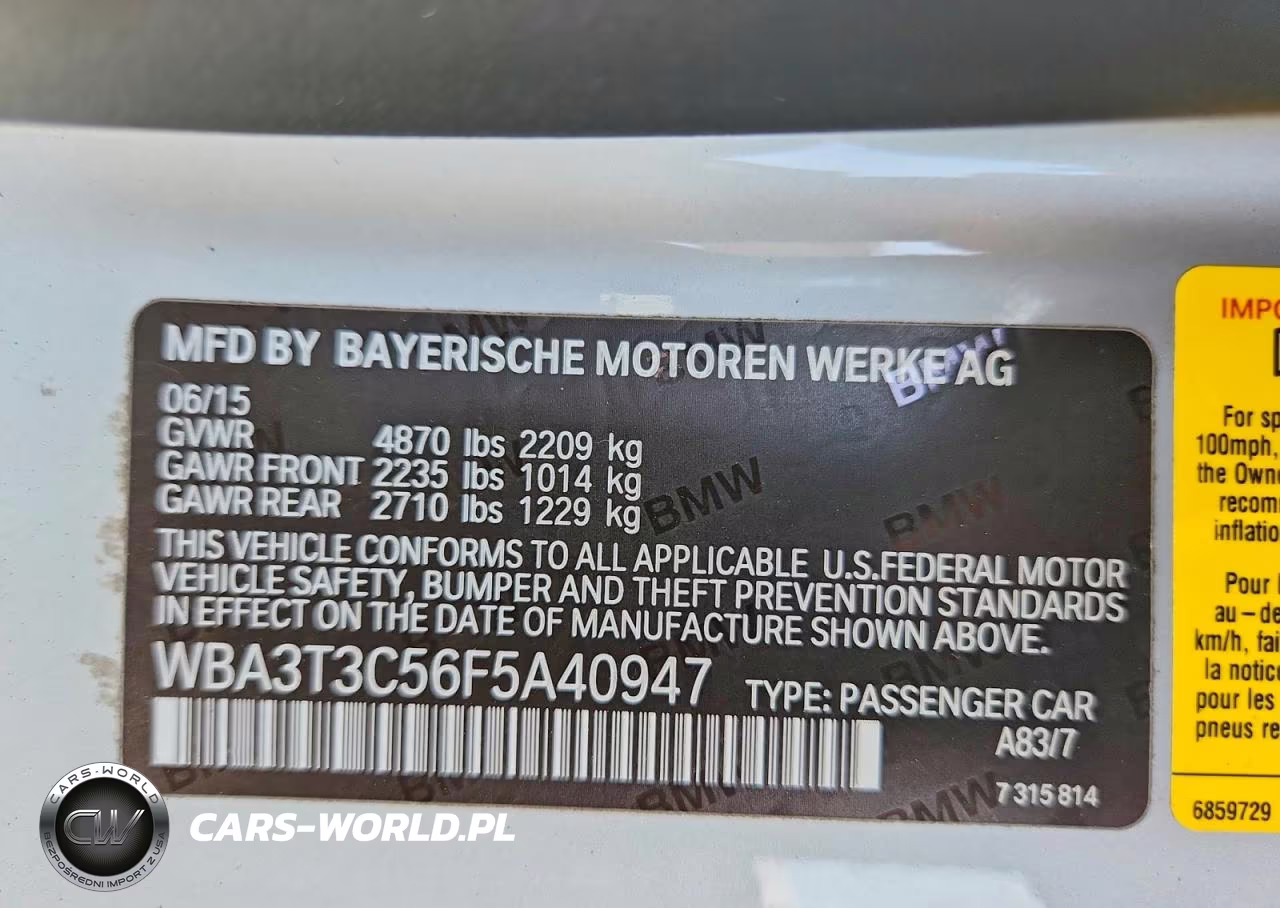 2015 BMW 435 I VIN:WBA3T3C56F5A40947 - 12
