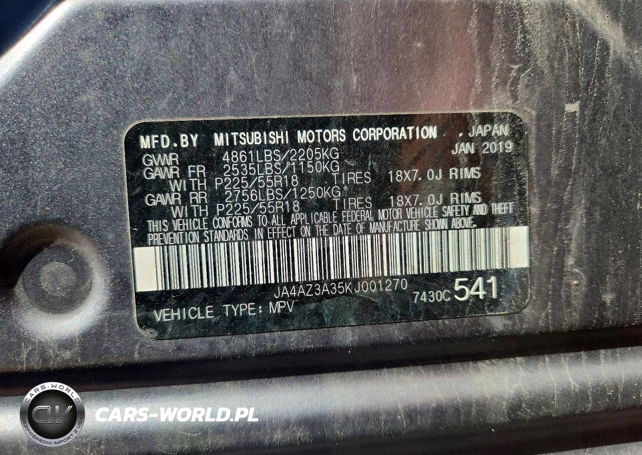 2019 Mitsubishi Outlander Se VIN:JA4AZ3A35KJ001270 - 13