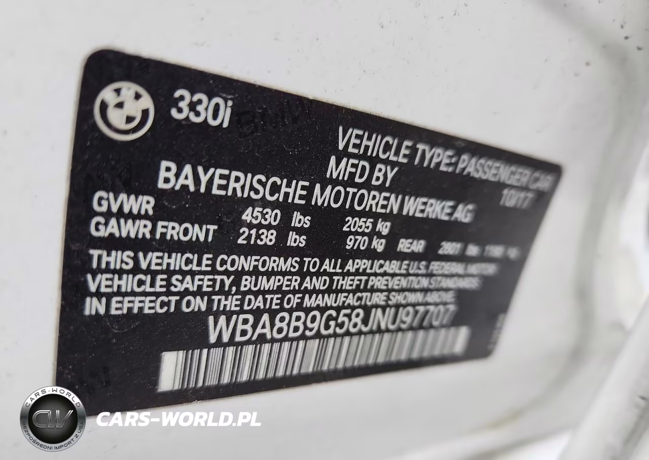 2018 BMW 330 I VIN:WBA8B9G58JNU97707 - 13